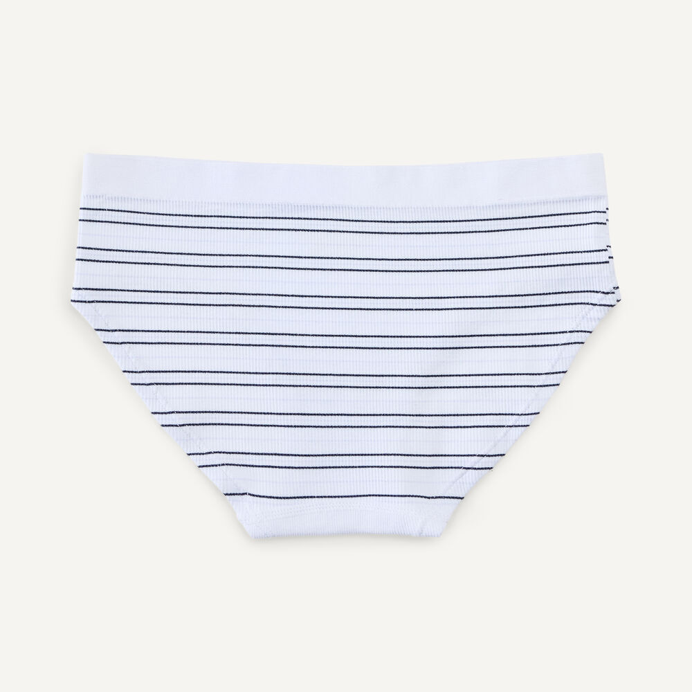 Striped Seamless Hipster Brief, 5-Pack,Antique White Wash,large