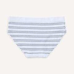 Striped Seamless Hipster Brief, 5-Pack,Antique White Wash,large
