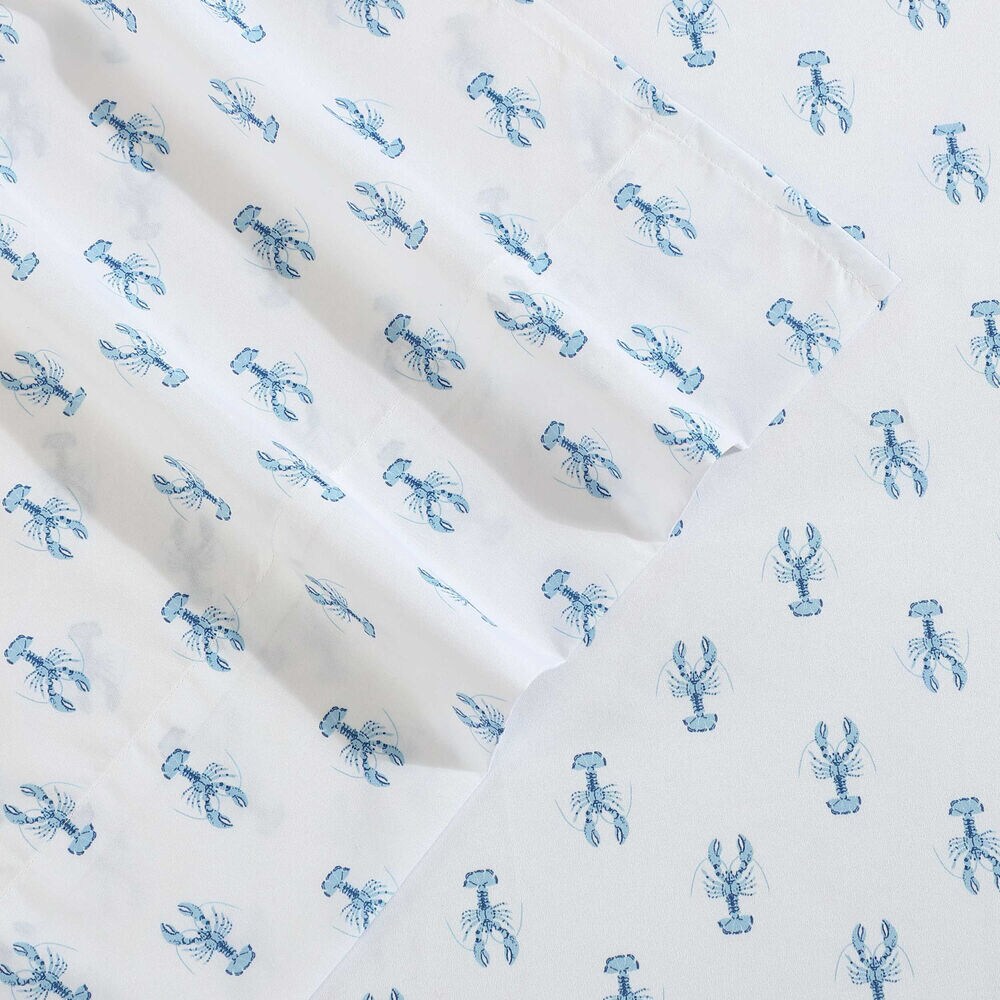 Nantucket Lobster Blue Twin XL Sheet Set,Navy Dusk,large