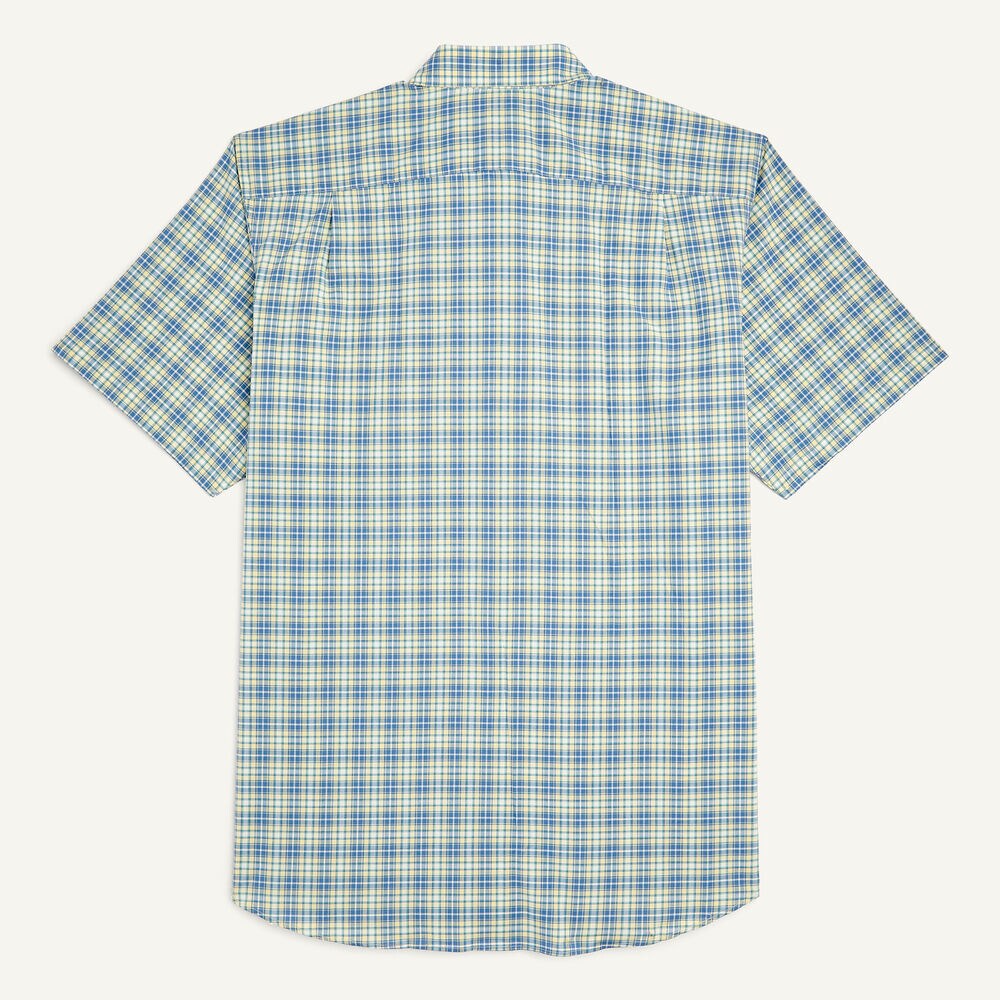 Big & Tall Sustainably Crafted Plaid Short-Sleeve Shirt,French Vanilla,large