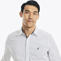 DOT PRINT OXFORD SHIRT,Bright White,large