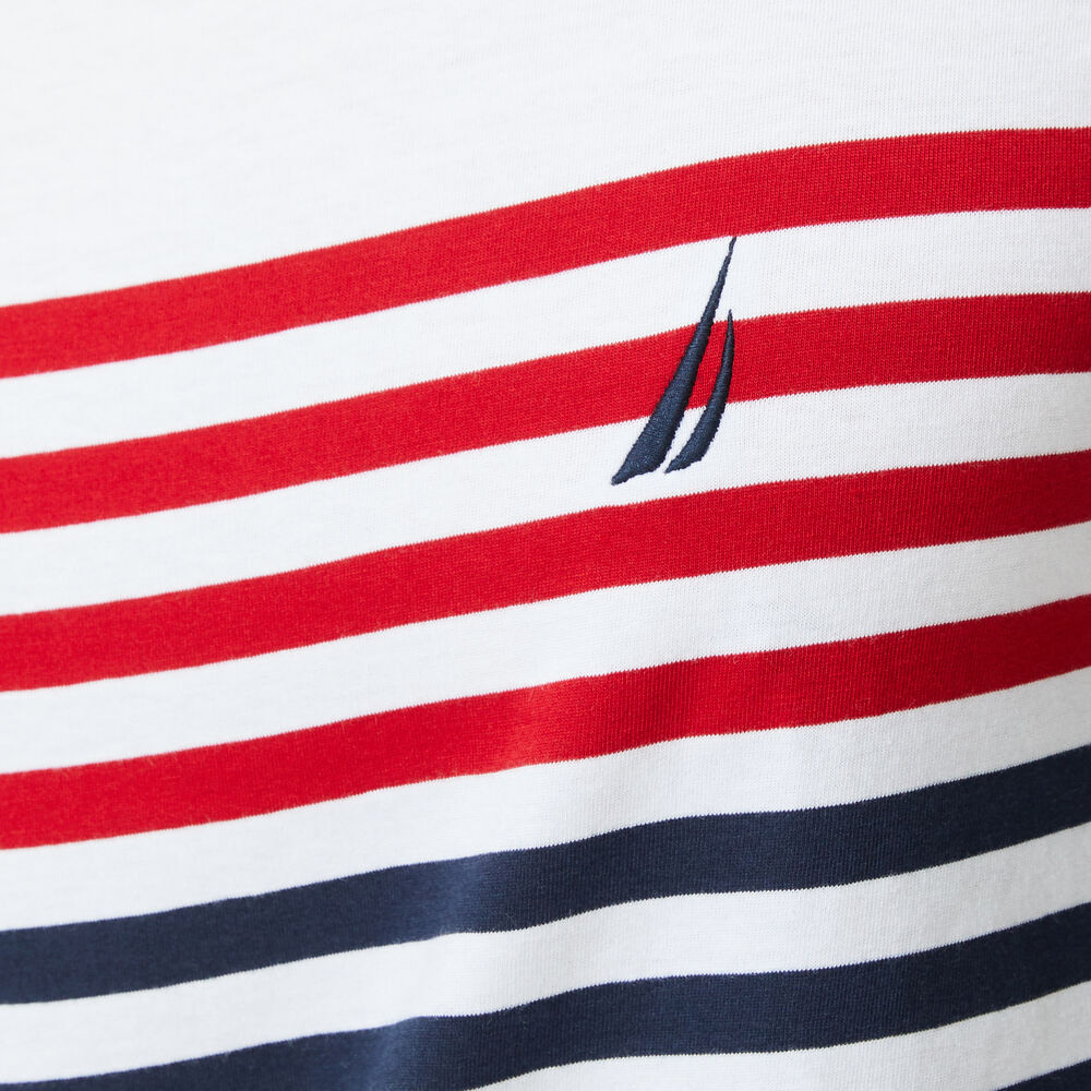 STRIPE BRAND ICON T-SHIRT,Bright White,large