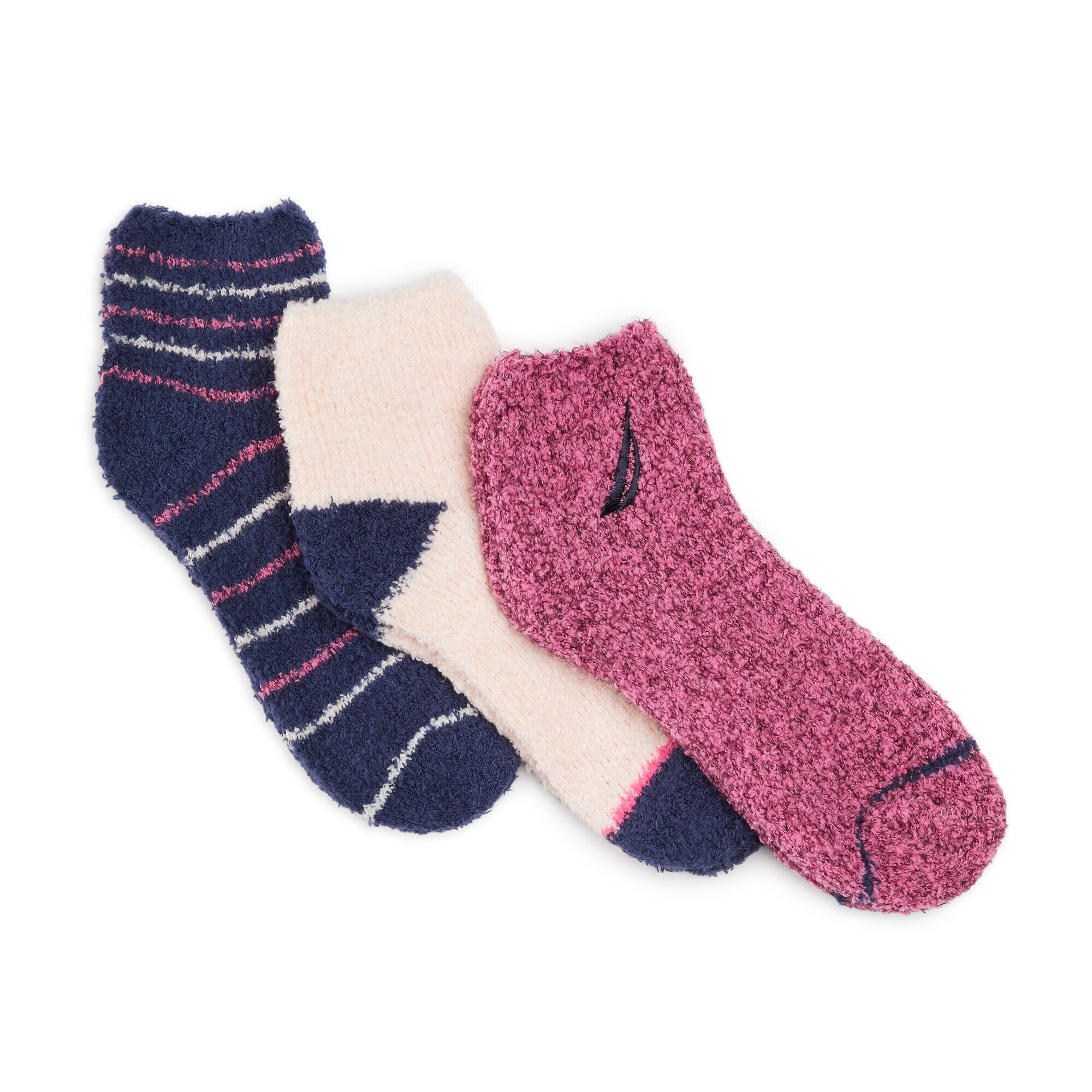 Fuzzy Mid-Crew Socks, 3-Pack (00886028461210 Accessories Women Crew Cut Socks) photo