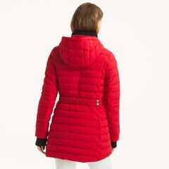 Puffer Jacket With Removable Hood,Tomales Red,large