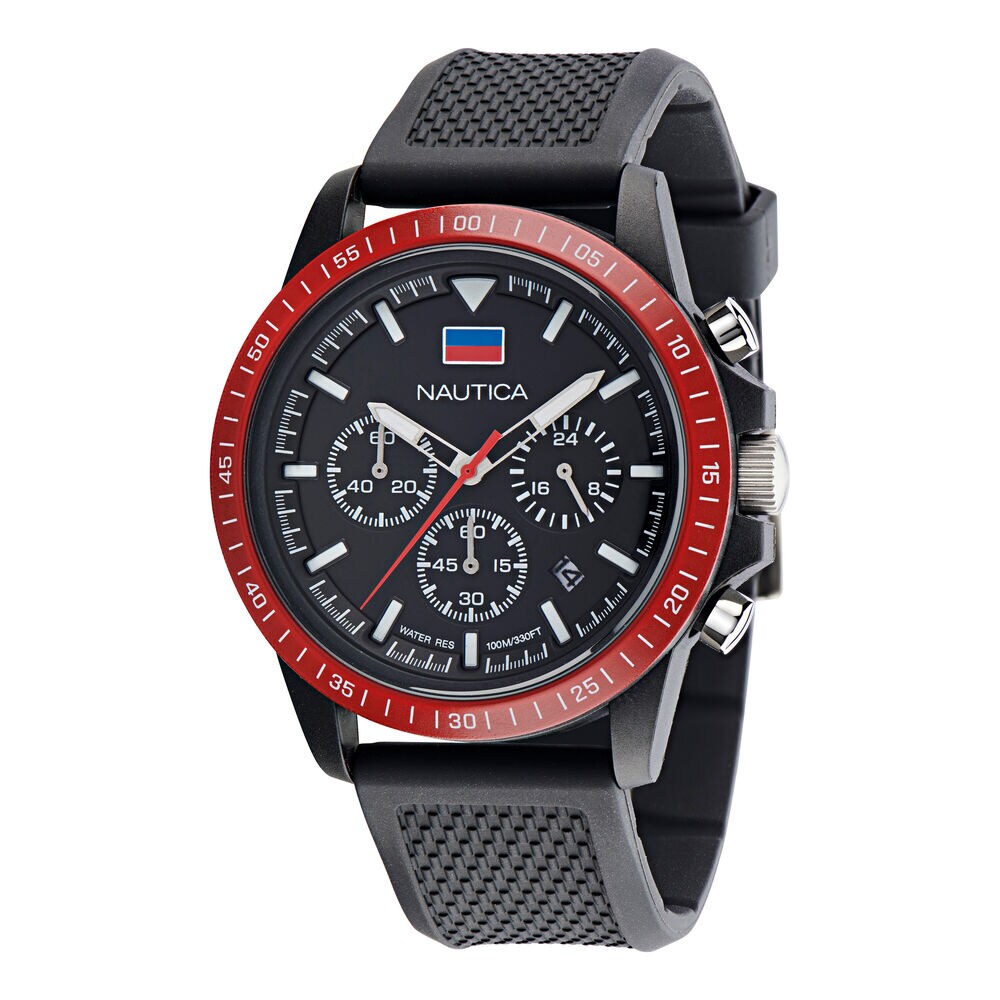 Nautica One Wheat Fiber Strap Chronograph Watch,Multi,large
