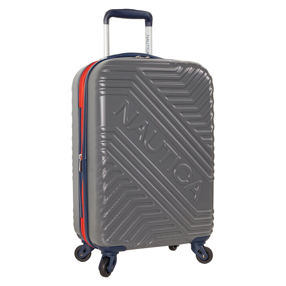 Naval Pier 20" Expandable Spinner Luggage,Charcoal,large