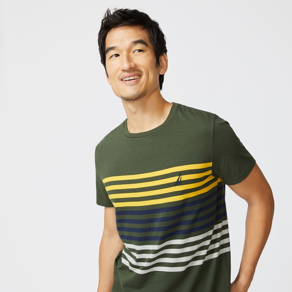 STRIPE BRAND ICON T-SHIRT,Olive,large