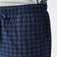 PLAID FLEECE SLEEP PANT,Peacoat,large