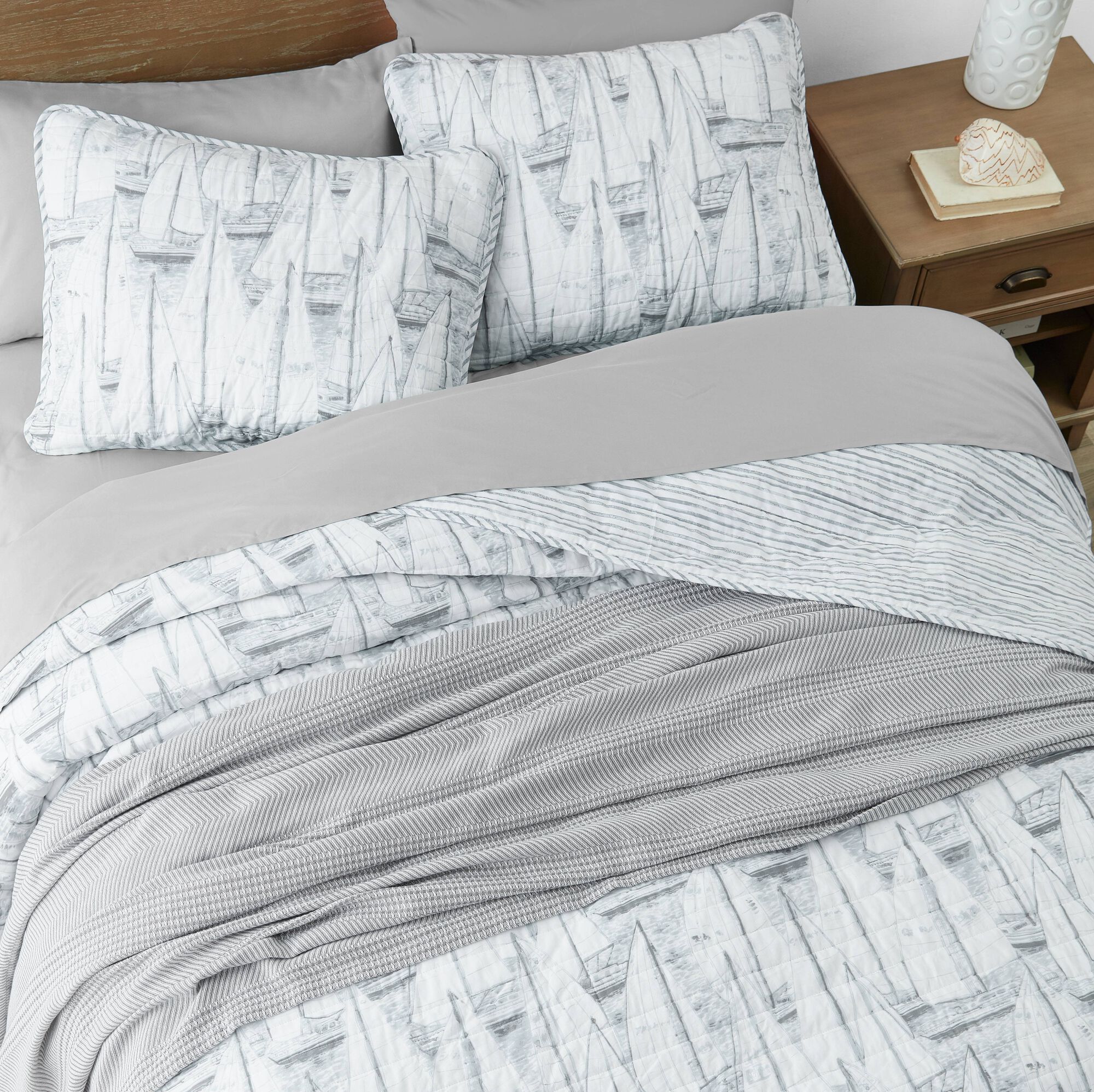 CLIPPER GREY FULL/QUEEN QUILT-SHAM SET,Multi,large