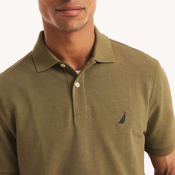 Classic Fit Heather Deck Polo