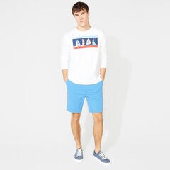 SAILBOAT GRAPHIC LONG-SLEEVE T-SHIRT,Bright White,large