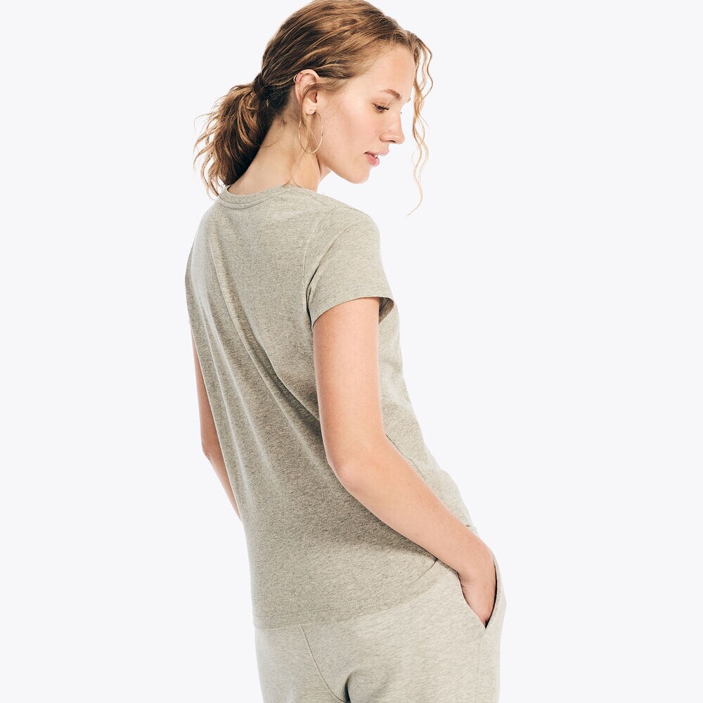 SEQUIN ANCHOR GRAPHIC T-SHIRT,Grey Heather,large