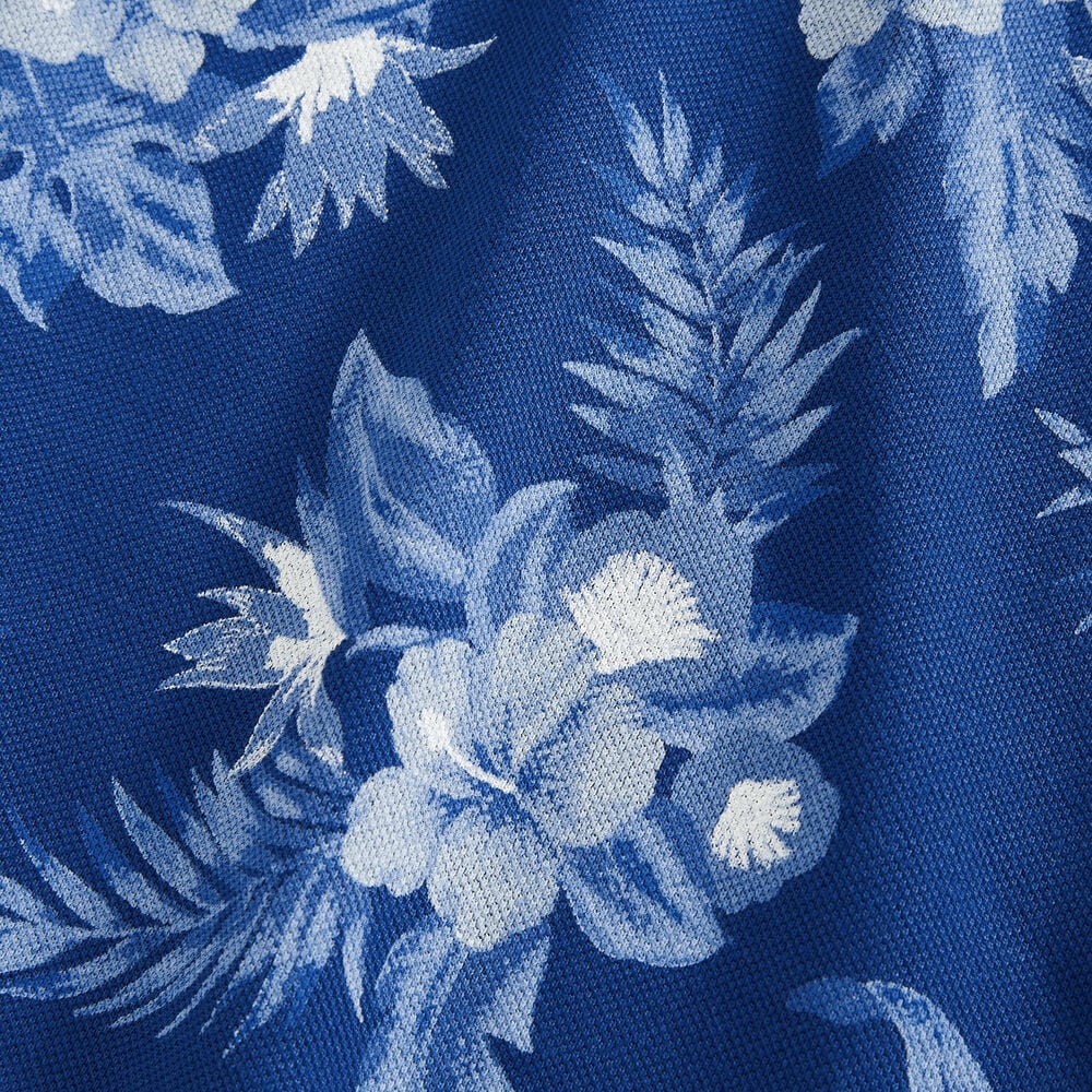 CLASSIC FIT FLORAL PRINT POLO,Estate Blue,large