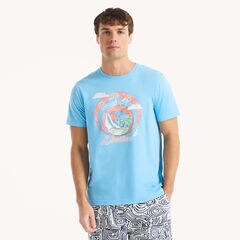 Beach Boys x Nautica Graphic T-Shirt,Azure Blue,large