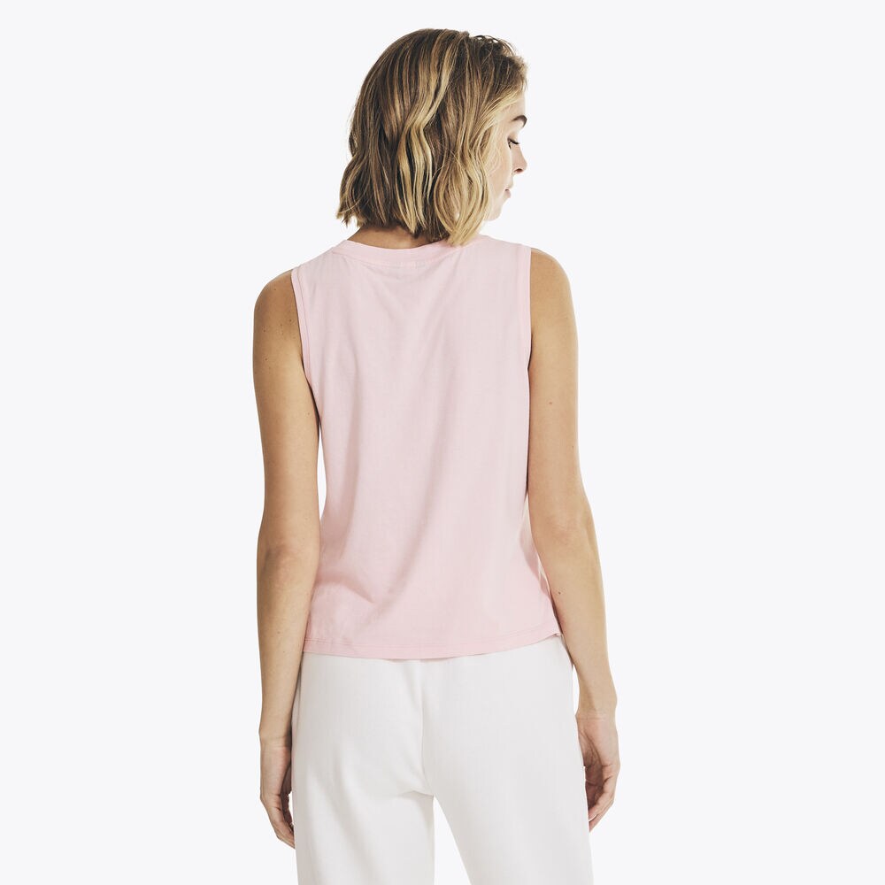 SUSTAINABLY CRAFTED SOLID TANK TOP,Camellia Rose,large