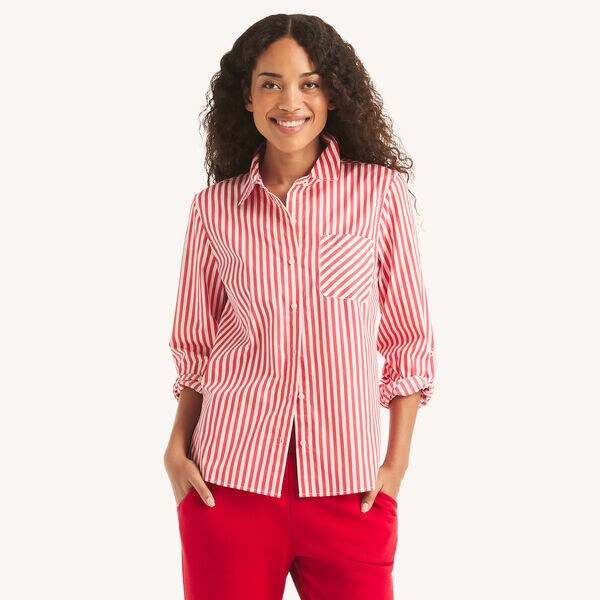 Striped Button-Up Shirt