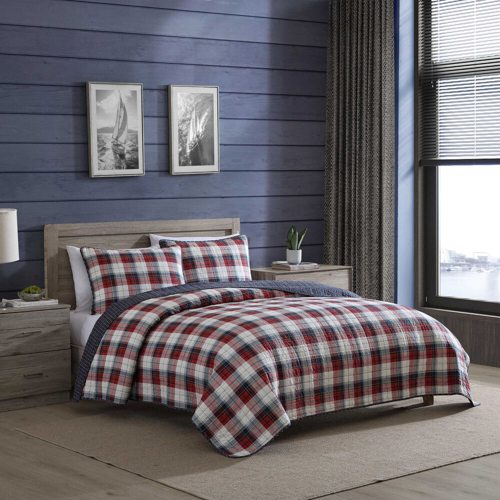 Rosedale Red Full Queen Quilt-Sham Set,Tango Red,large