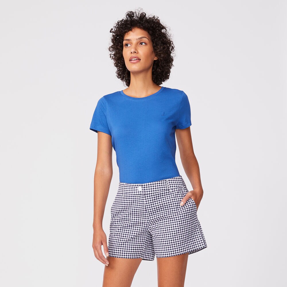 5’’ GINGHAM SHORT,Stellar Blue Heather,large