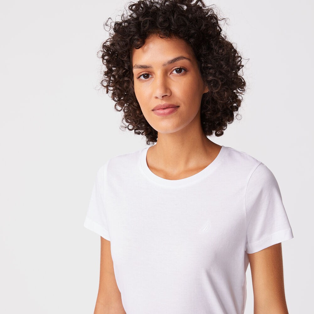 CLASSIC-FIT BRAND ICON TEE,Bright White,large