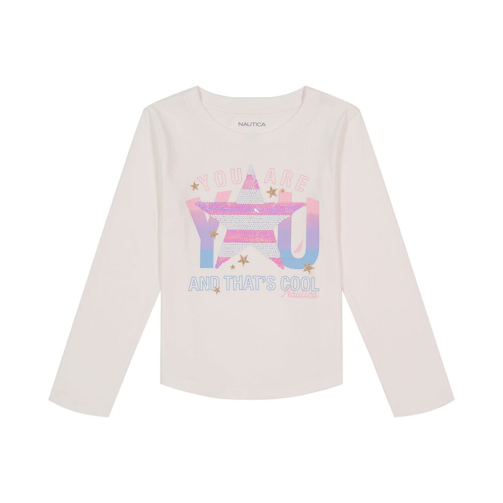 Girls' You Are You Long-Sleeve T-Shirt (7-16),Antique White Wash,large
