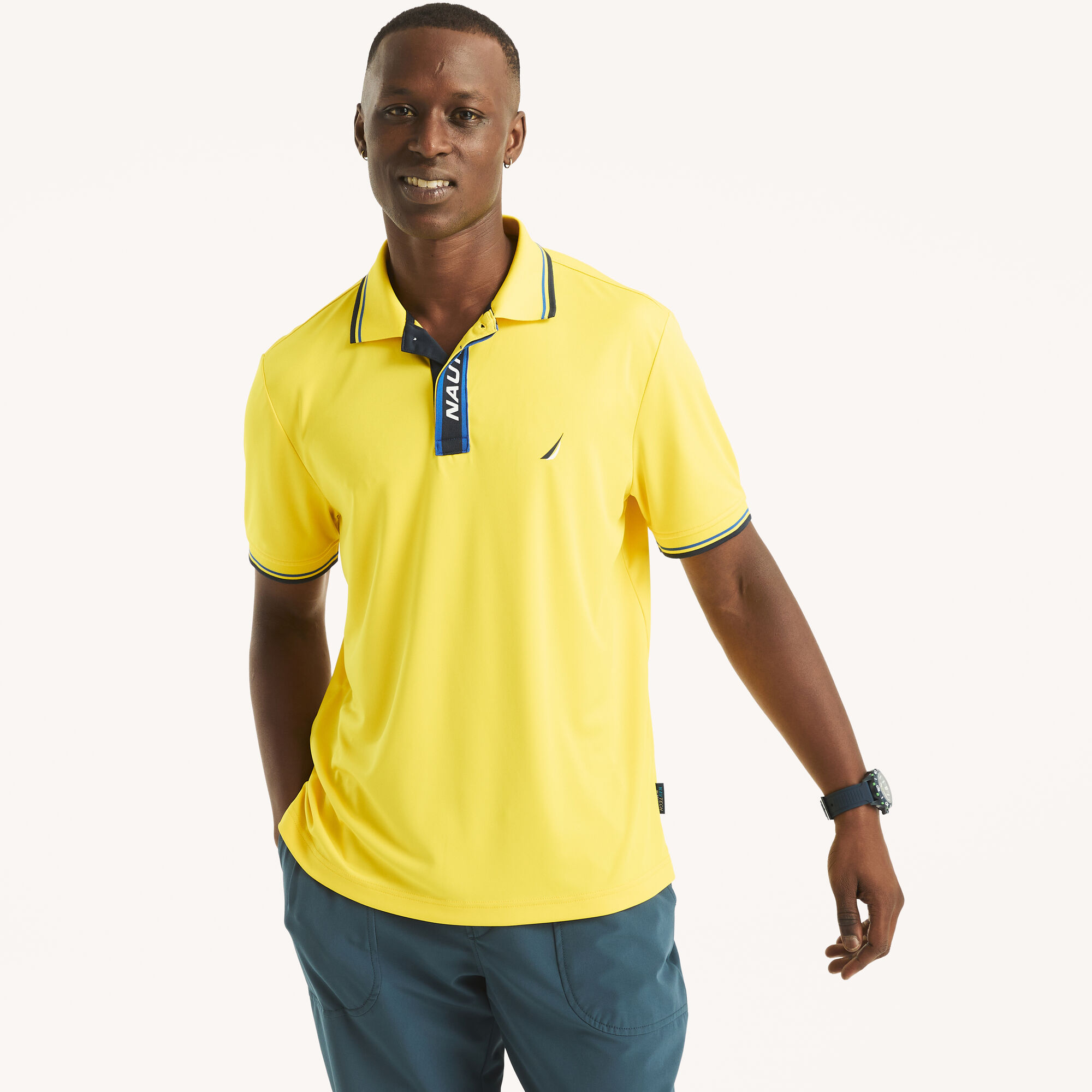 Navtech Classic Fit Polo,Empire Gold,large