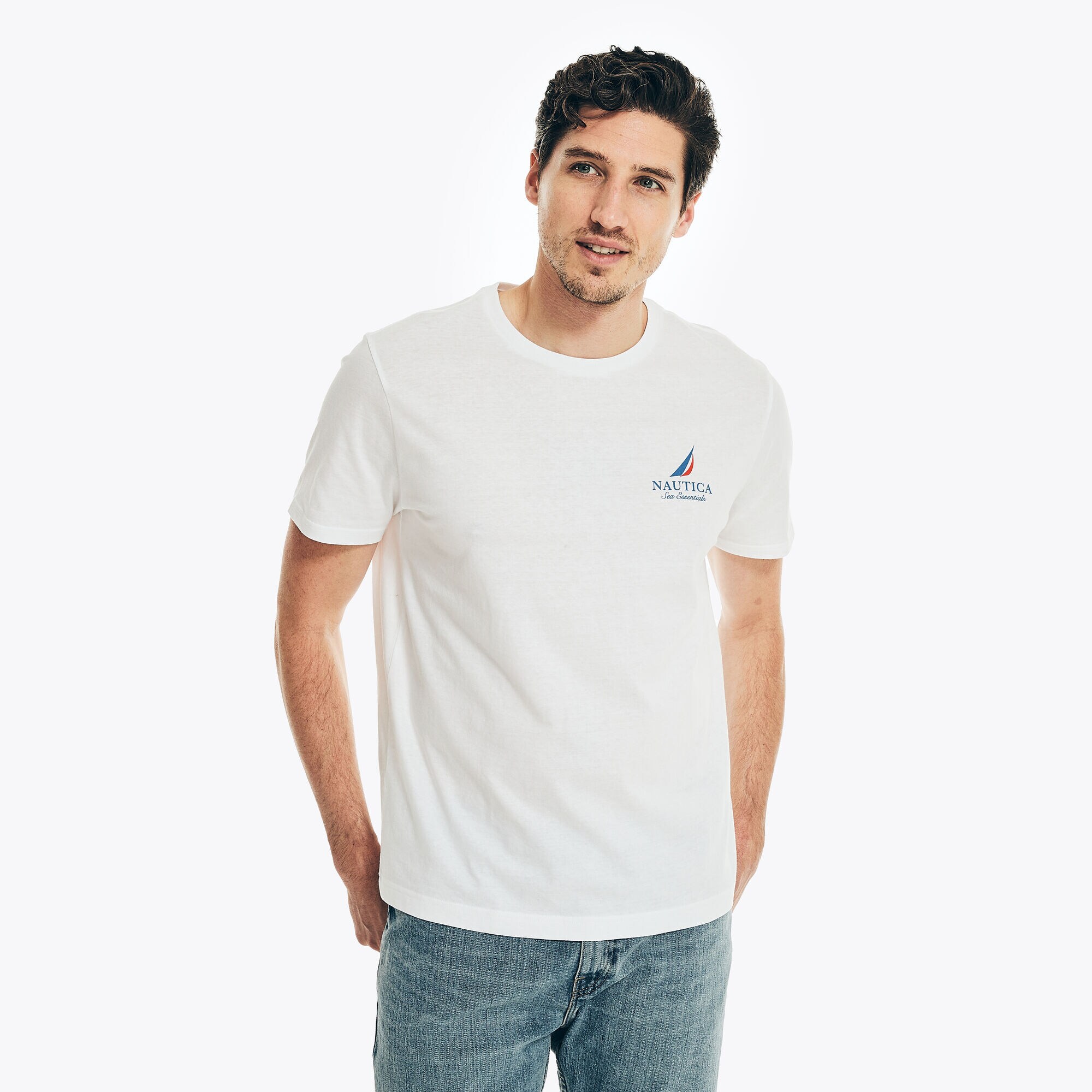SAILING DIVISION GRAPHIC T-SHIRT,Bright White,large