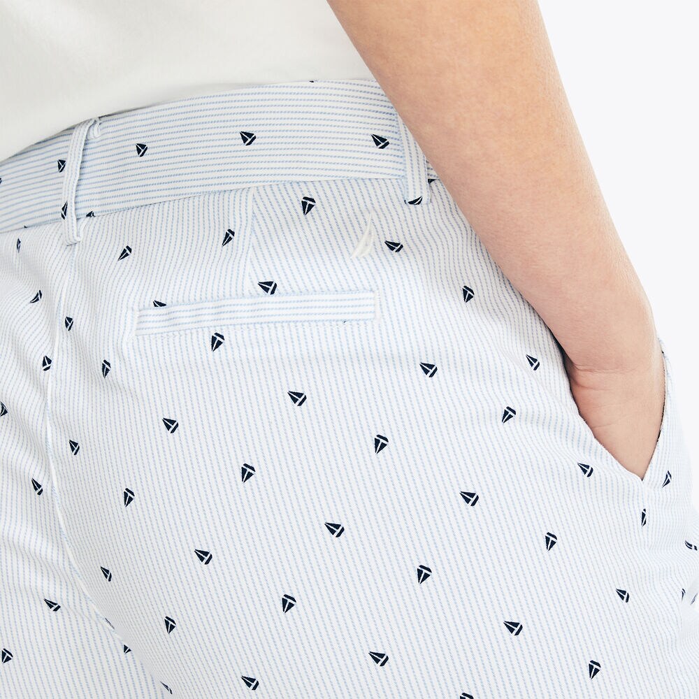 4" SAILBOAT PRINT SHORT,Stellar Blue Heather,large
