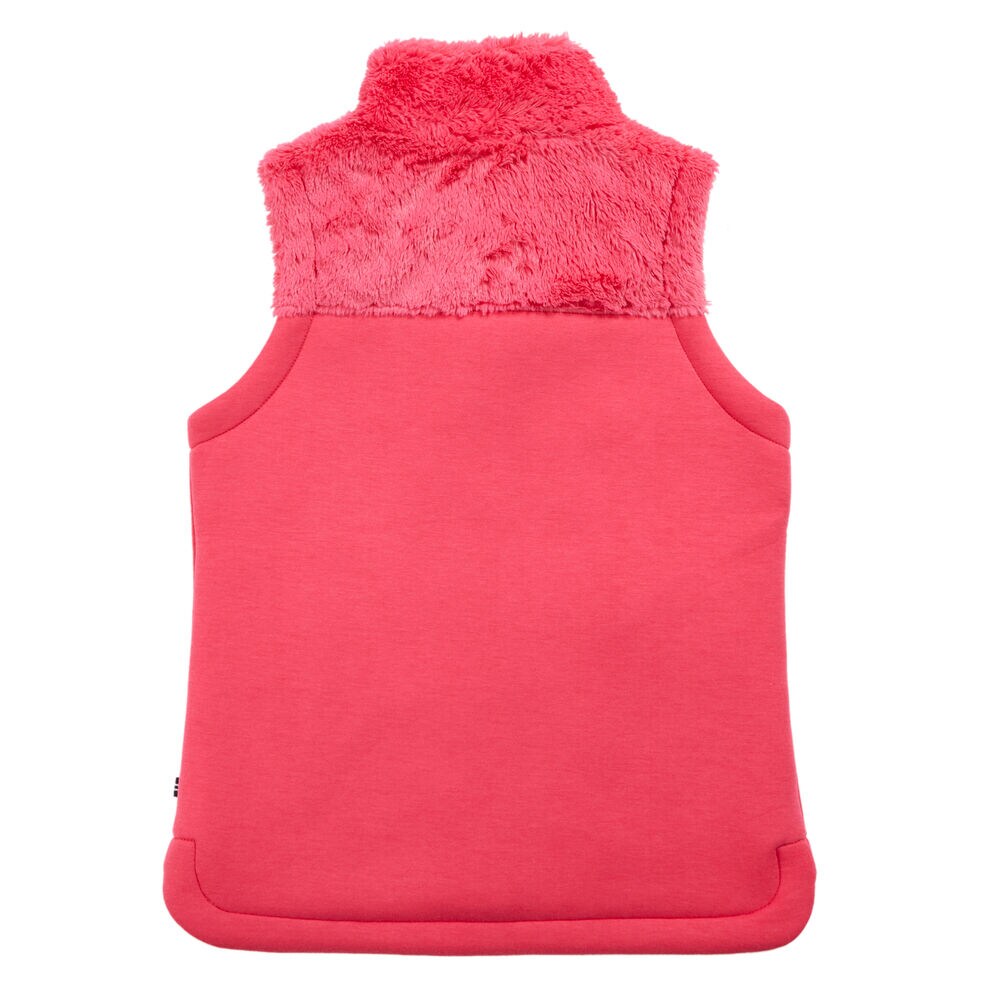 Girls' Faux Fur Vest (7-16),Fancytail Fuschia,large