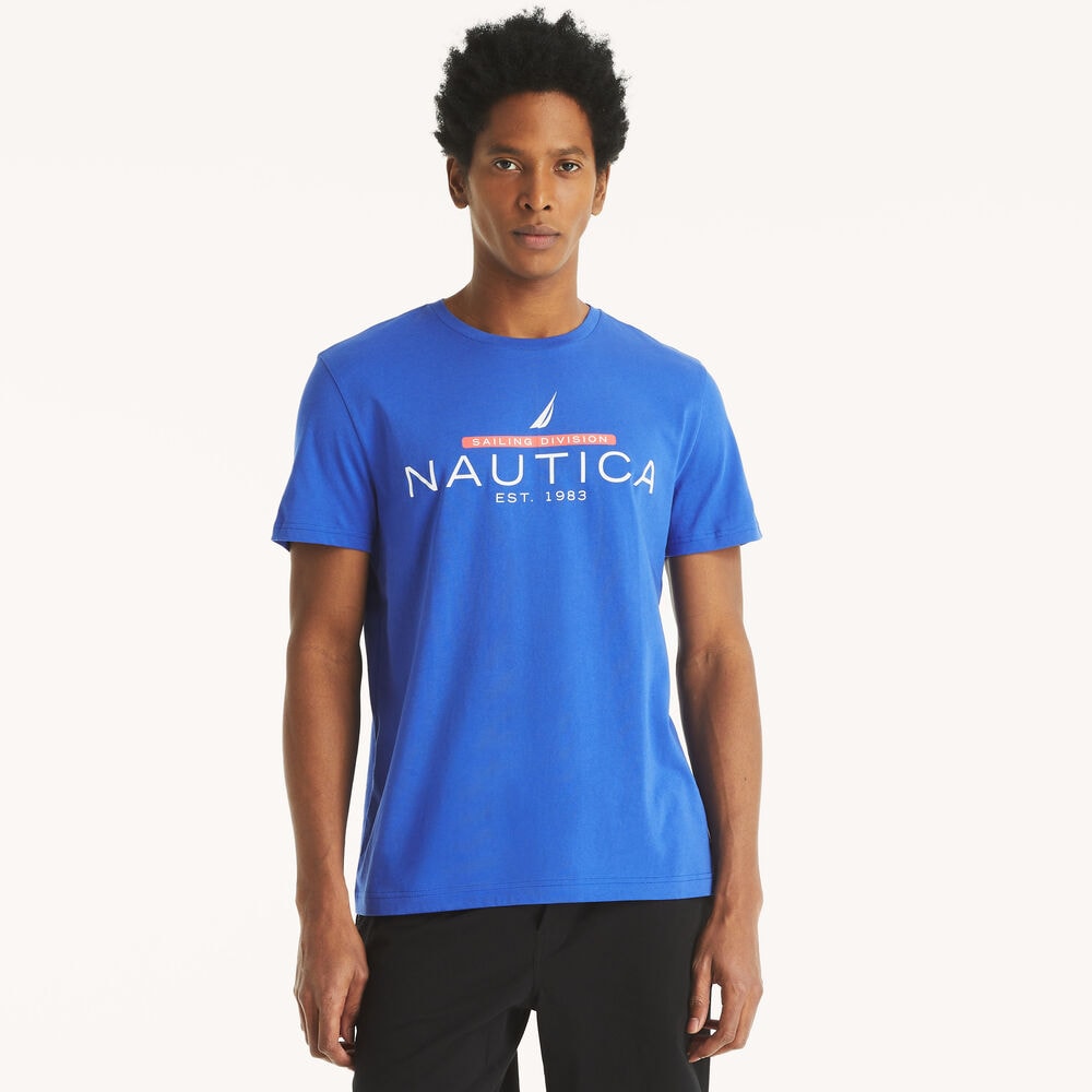 Logo Graphic T-Shirt,Cobalt Wave,large
