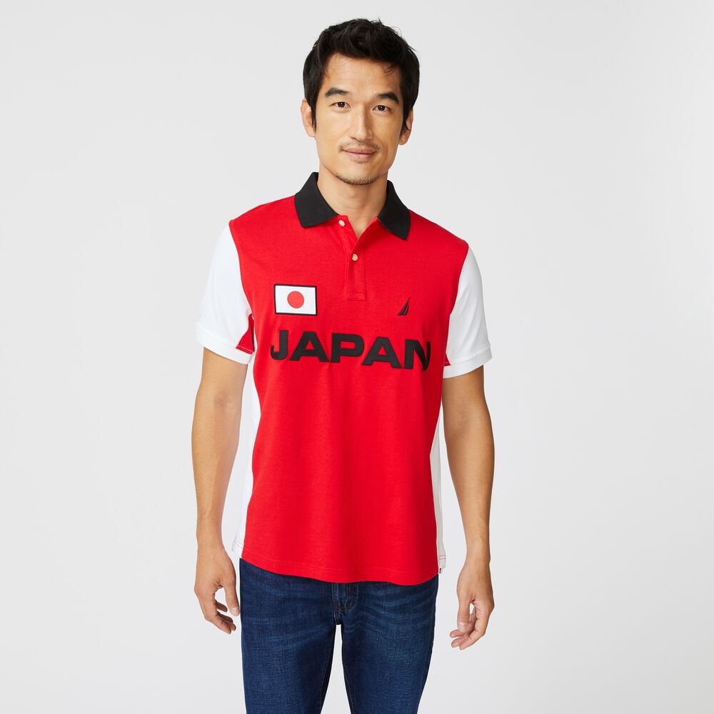 CLASSIC FIT JAPAN PRINT POLO,Reckoning Red,large