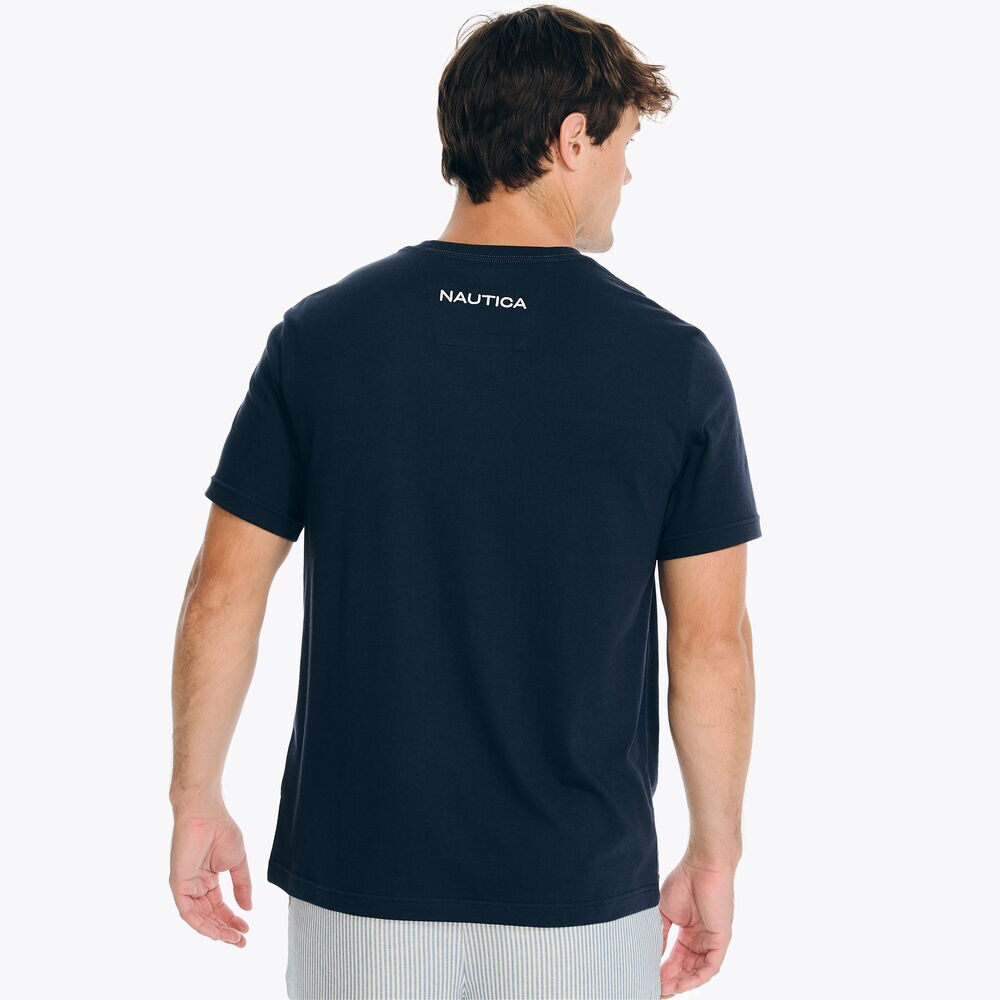 Sustainably Crafted Colorblock T-Shirt,Stellar Blue Heather,large