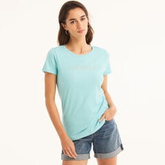 Studded Logo Crewneck T-Shirt,Light Tide Water Wash,large