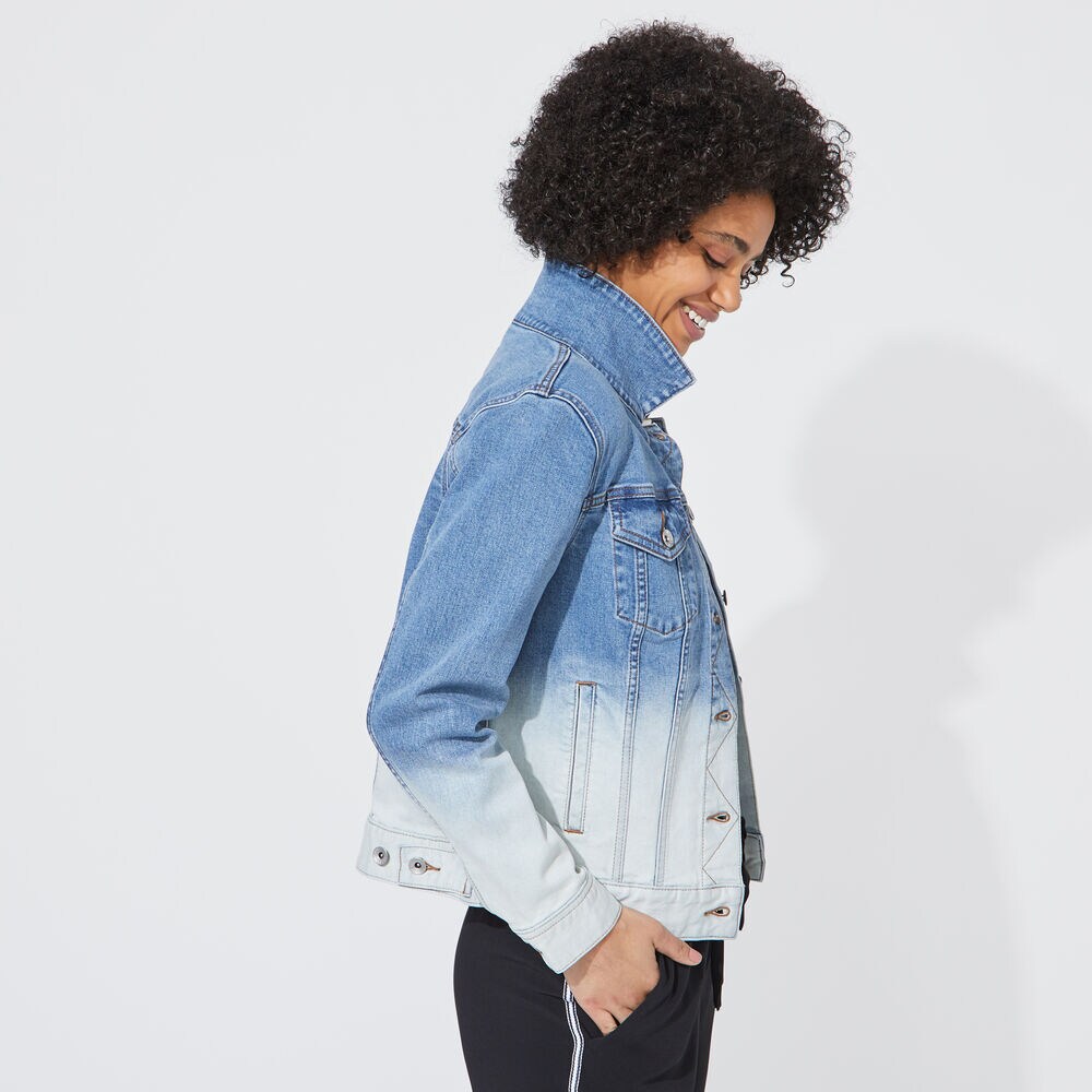 NAUTICA JEANS CO. DIP DYE DENIM JACKET,Ocean Blue,large