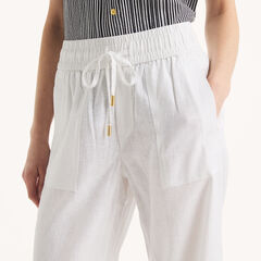 Linen Pant,Bright White,large