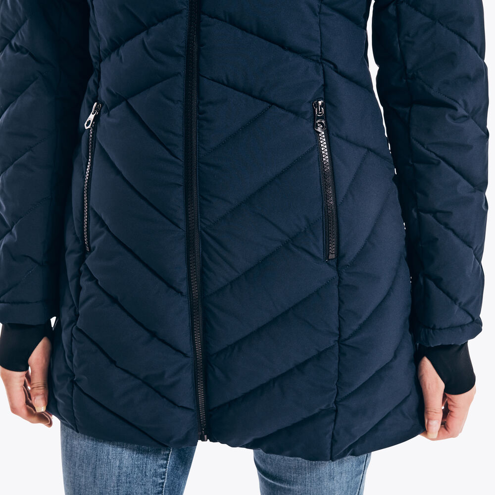 STRETCH HOODED JACKET,Stellar Blue Heather,large