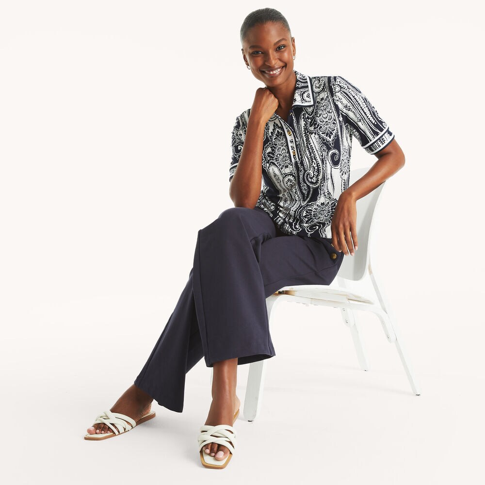 Soft Touch Printed Polo,Sail White,large