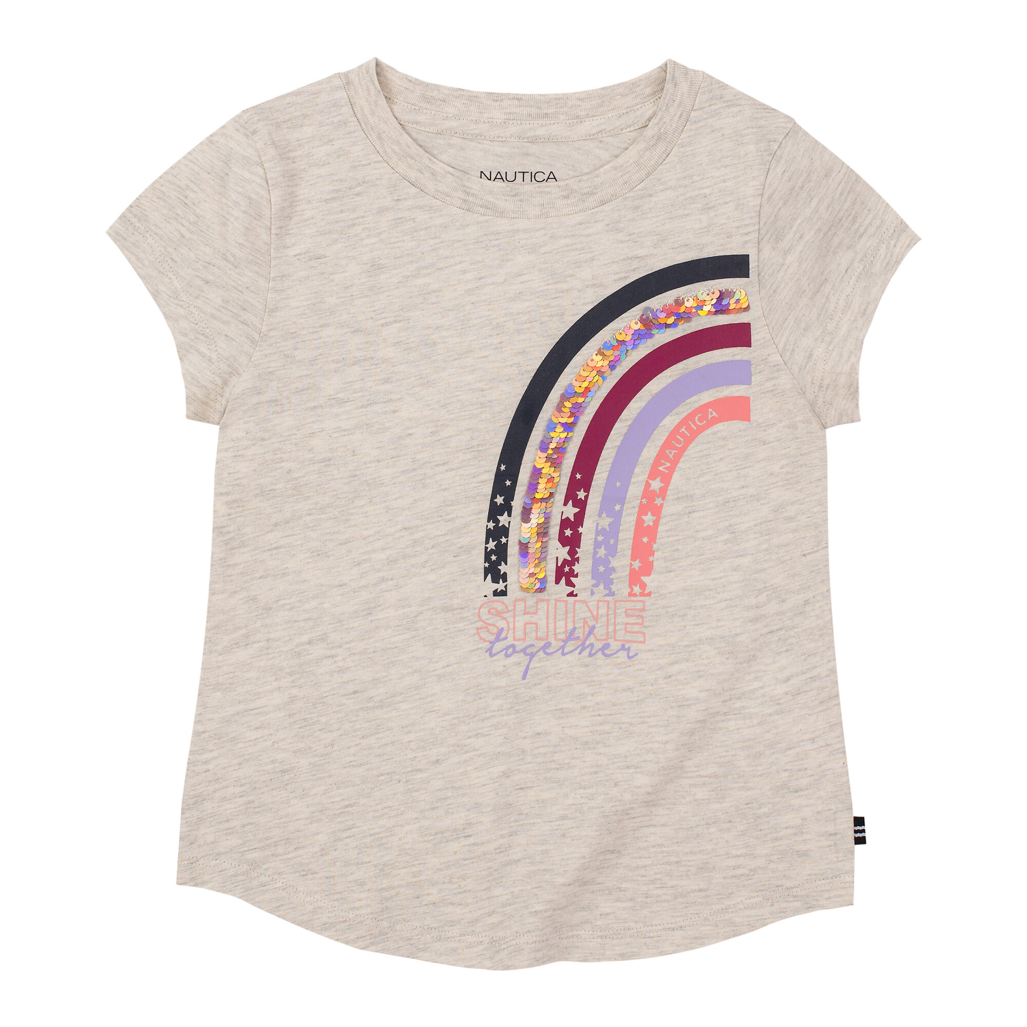 LITTLE GIRLS' SHINE TOGETHER T-SHIRT (4-6x),DEMITASSE,large