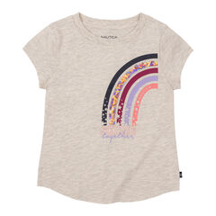 LITTLE GIRLS' SHINE TOGETHER T-SHIRT (4-6x),DEMITASSE,large