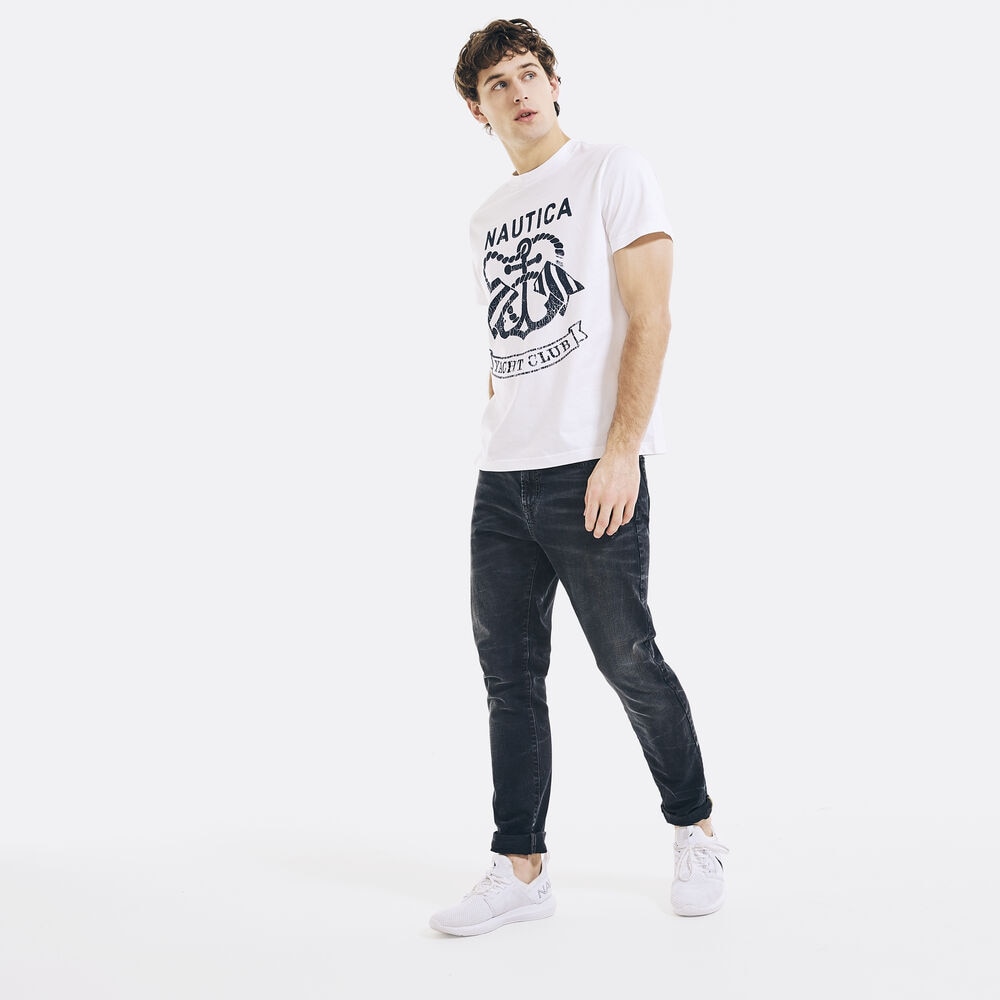 NAUTICA JEANS CO. YACHT CLUB GRAPHIC T-SHIRT,Bright White,large