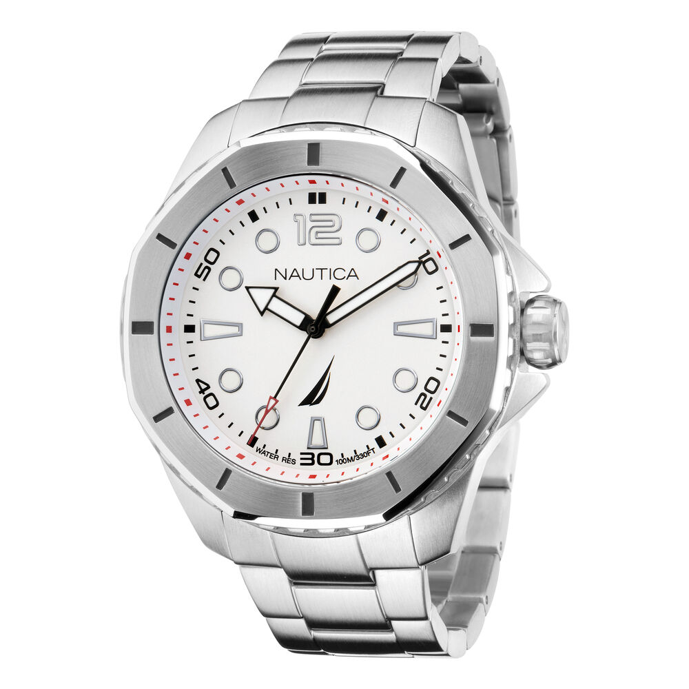 KOH MAY BAY STAINLESS STEEL 3-HAND WATCH,Multi,large