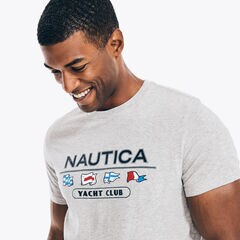 YACHT CLUB GRAPHIC T-SHIRT,Grey Heather,large