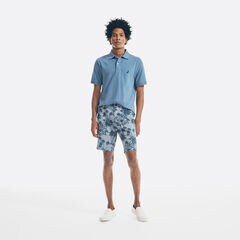 9.5" PALM TREE PRINT SHORT,Lapis Blue,large