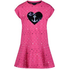 Little Girls’ Printed Peplum Dress (4-6X),Paradise Pink,large