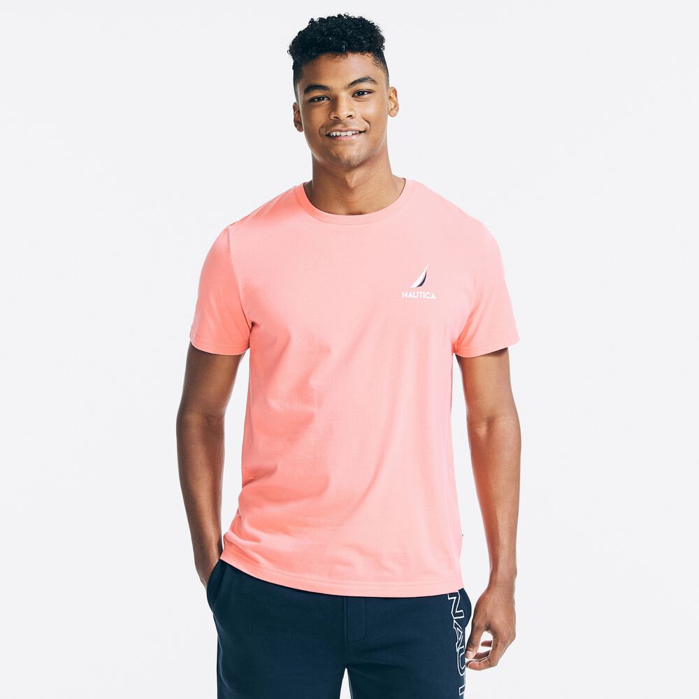 SUSTAINABLY CRAFTED CRUISE CLUB GRAPHIC T-SHIRT,Sugar Coral,large