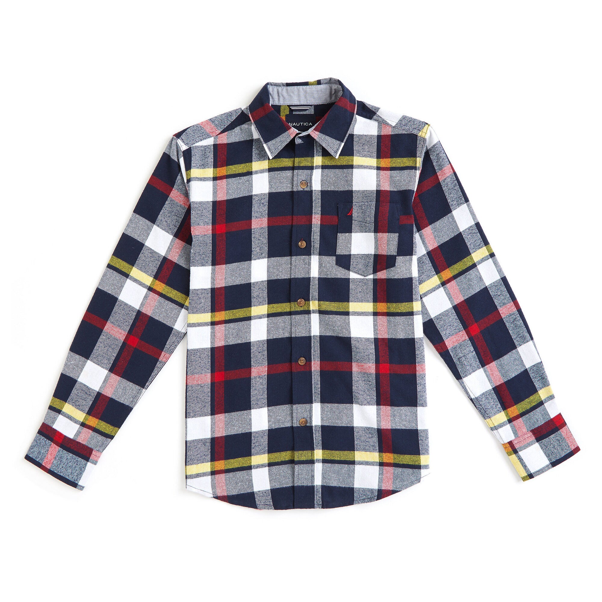 Toddler Boys' Grayson Flannel Plaid Long Sleeve Shirt (2T-4T),Aquadream,large