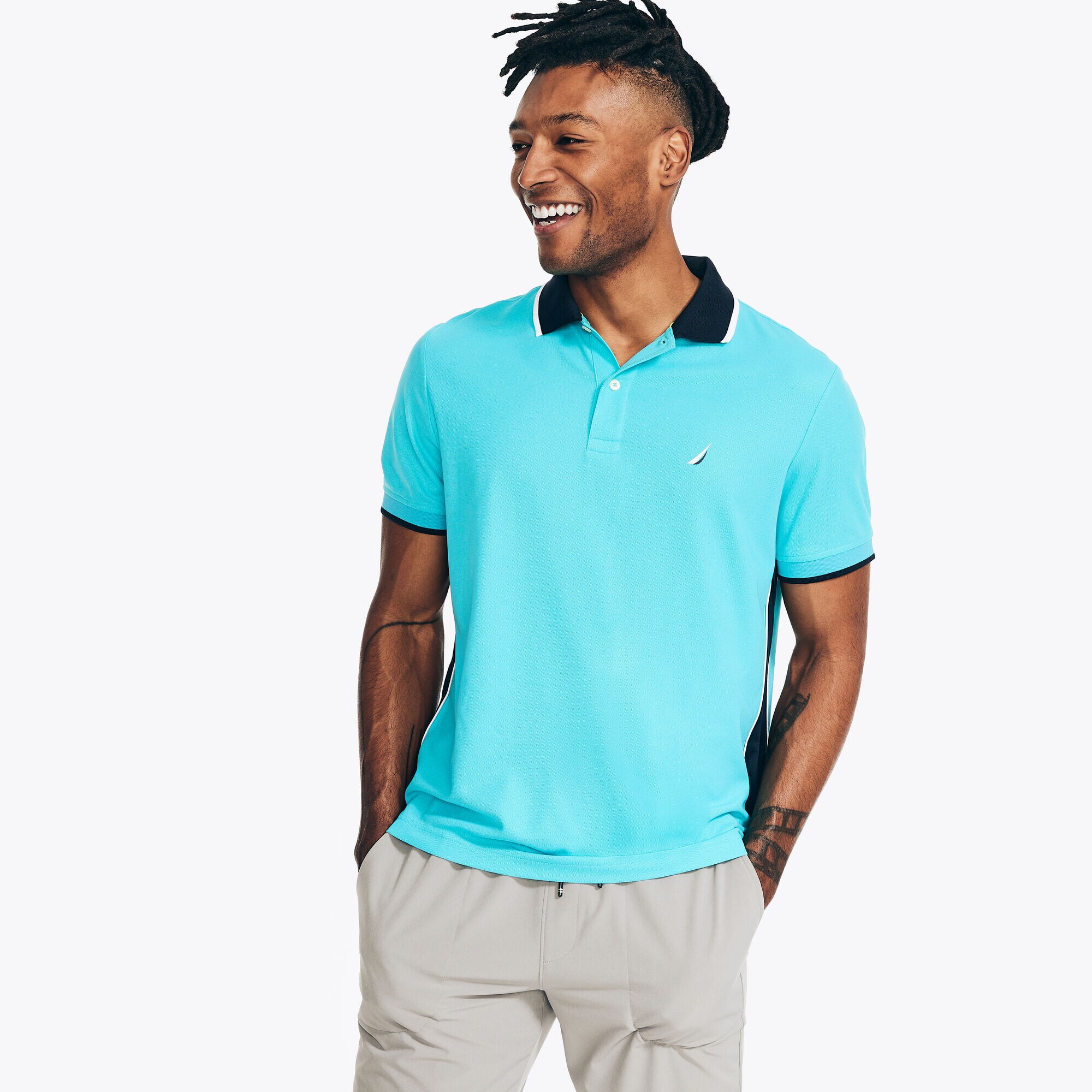 NAVTECH SUSTAINABLY CRAFTED CLASSIC FIT POLO,Star Sapphire,large