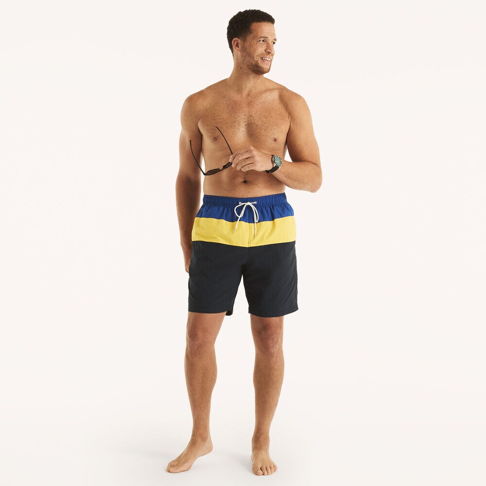 8" Big & Tall Colorblock Quick-Dry Swim,Bright Cobalt,large