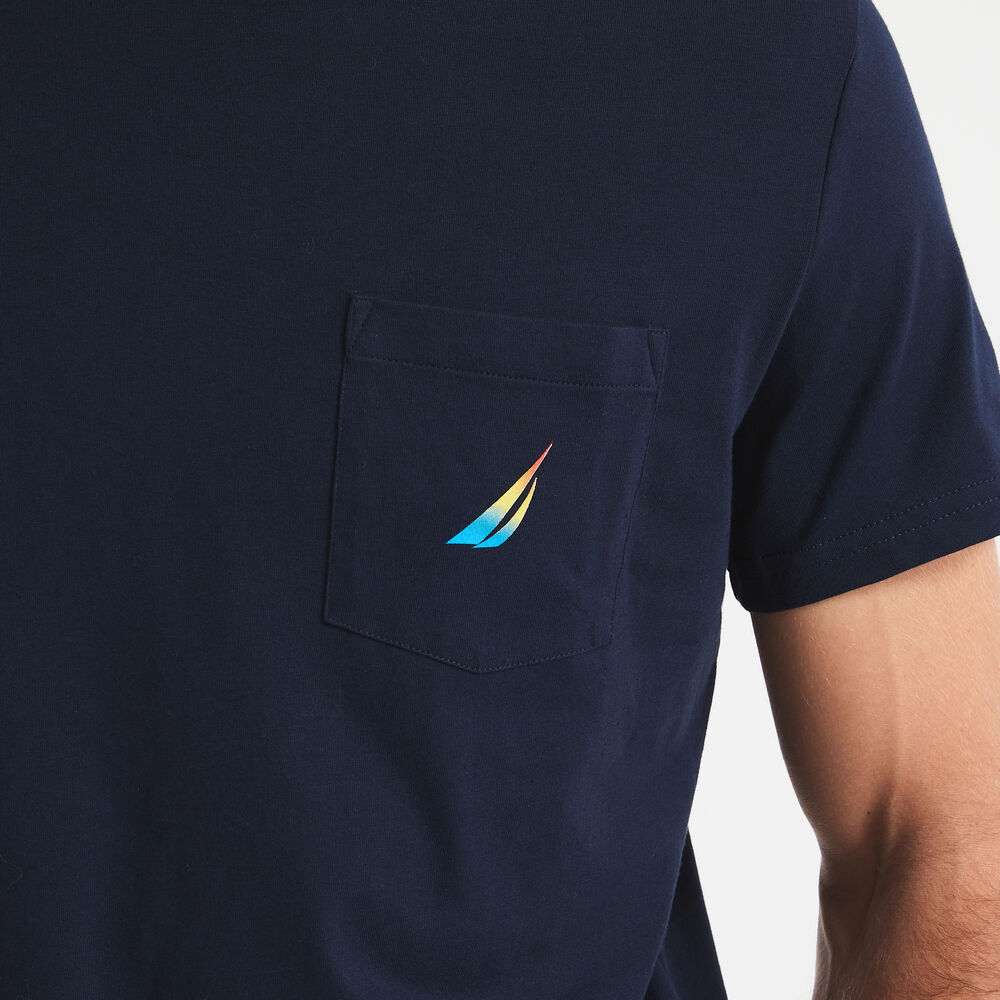 Puff Logo Graphic T-Shirt,Stellar Blue Heather,large