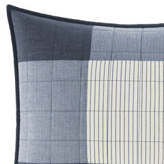 Bartow Standard Pillow Sham in Navy,Navy,large