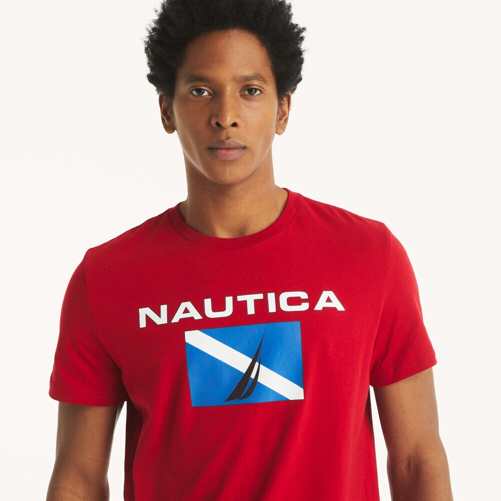 Logo Graphic T-Shirt,Nautica Red,large